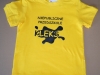 KLEKS - żółta koszulka z czarnym nadrukiem transferowym